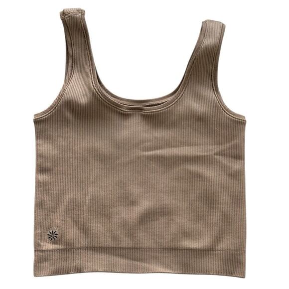 ATHLETA GIRL Brown Ribbed Tank XL/14 - Picture 3 of 4